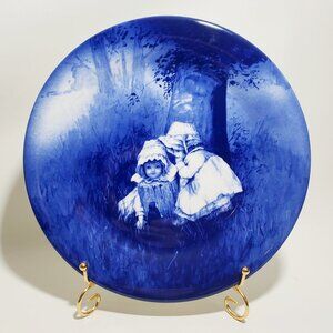 DJC Collectables Blue & White Children Wall Plate Royal Doulton Style, England